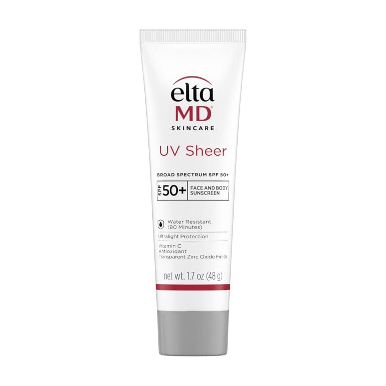 EltaMD UV Sheer Face and Body Sunscreen SPF 50+, No White Cast Sunscreen