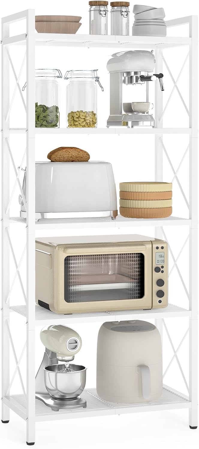 SONGMICS 5-Tier Metal Storage Rack, Shelving Unit