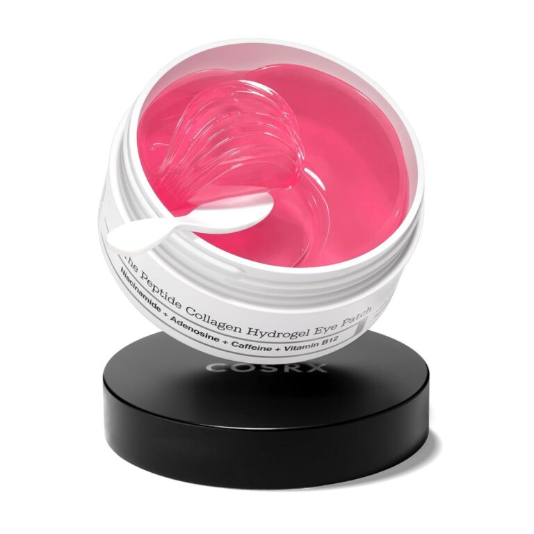 COSRX Pink Peptides Collagen Hydrogel Eye Patch for Puffy Eyes, Cooling & Firming Under Eye Patches