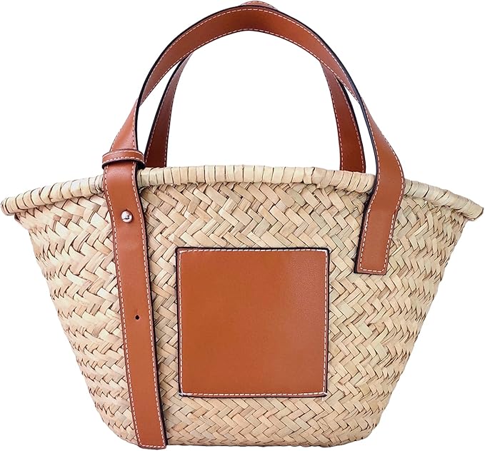 Straw Basket Tote Bag for Women