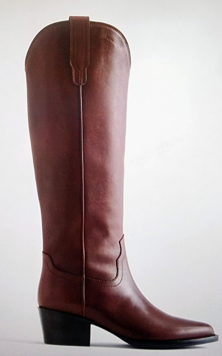 Italian Leather Tall Western Boots