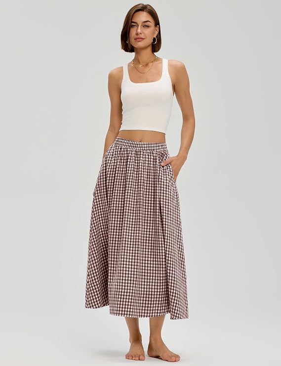 Amazon 100% Cotton Gingham Skirt