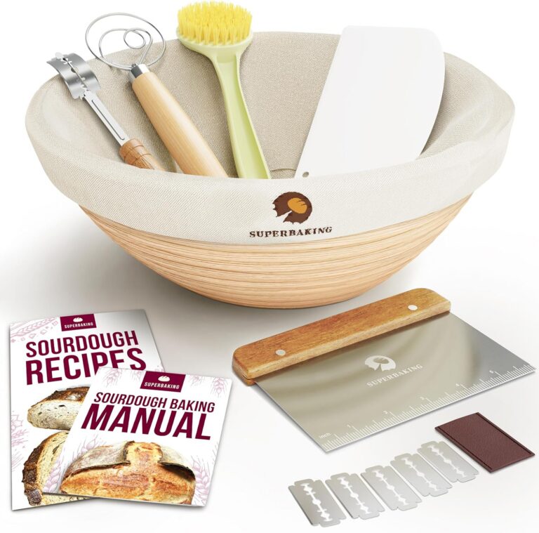 Superbaking Banneton Bread Proofing Basket, Sourdough Bread Baking Supplies