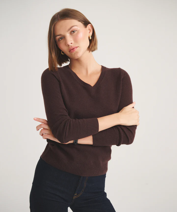 Naadam Basic Cashmere V-Neck Sweater