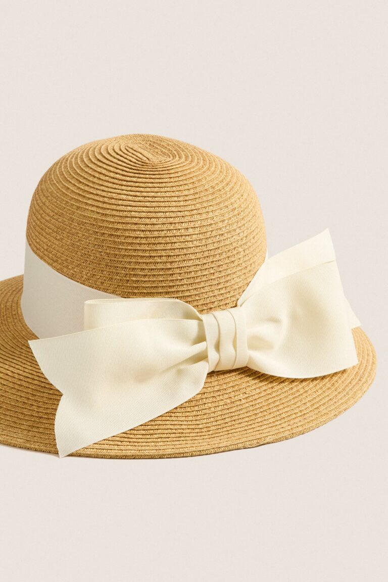 Toucan Hats Exclusive Cream Packable Wide Bow Sunhat