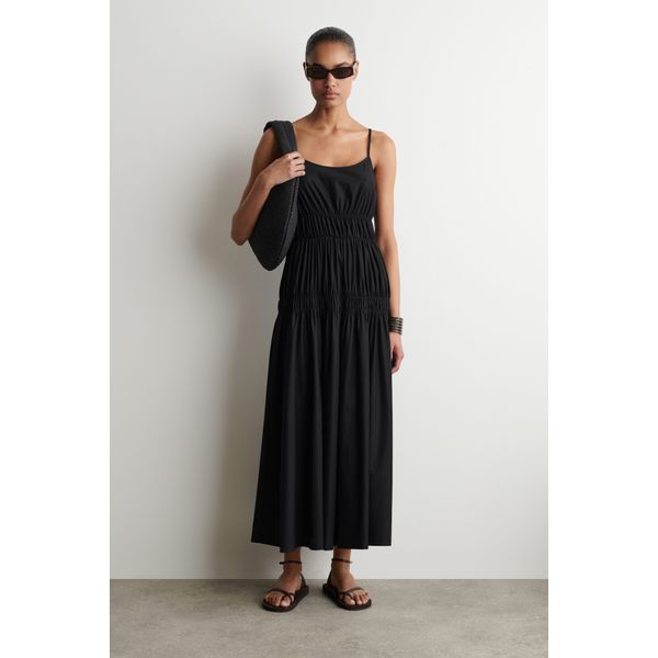COS Gathered Jersey Midi Dress