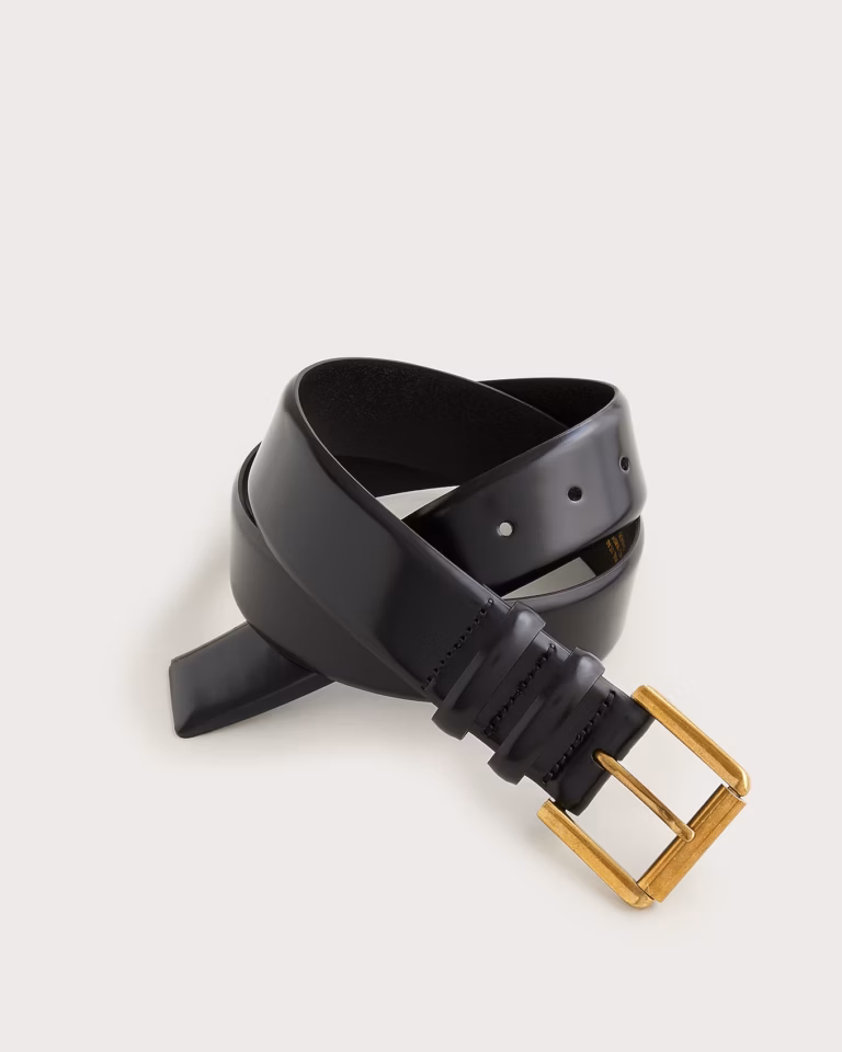 J Crew Wide Belt in Spazzolato Leather