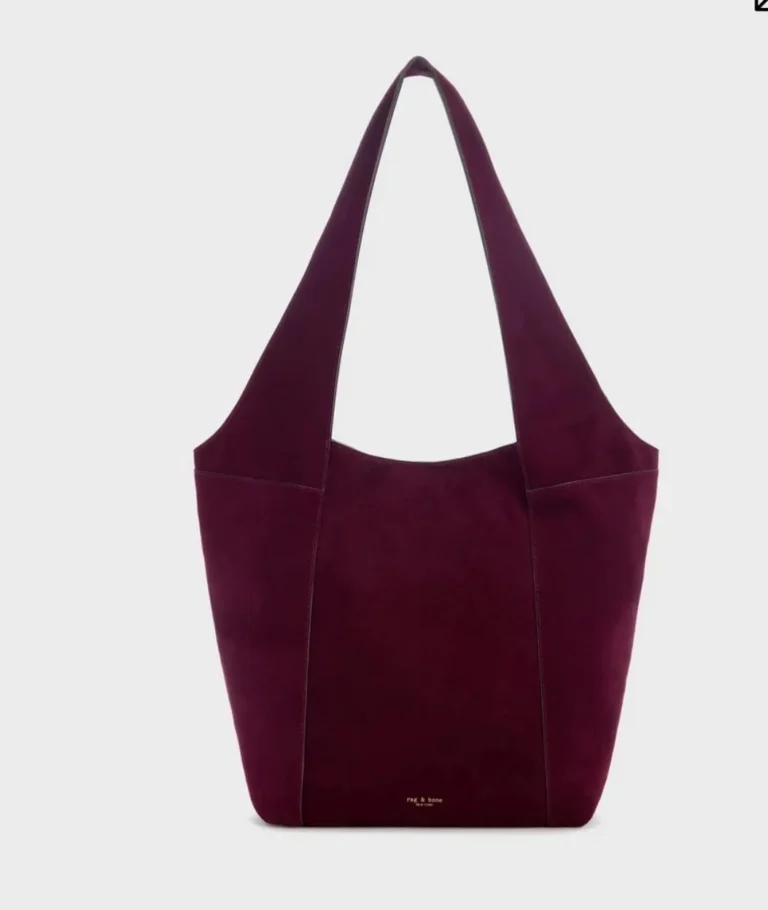 Rag & Bone Brayton Leather Shopper Bag Deep Berry