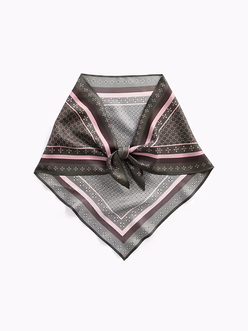 100% Silk Oversized Triangle Bandana Scarf