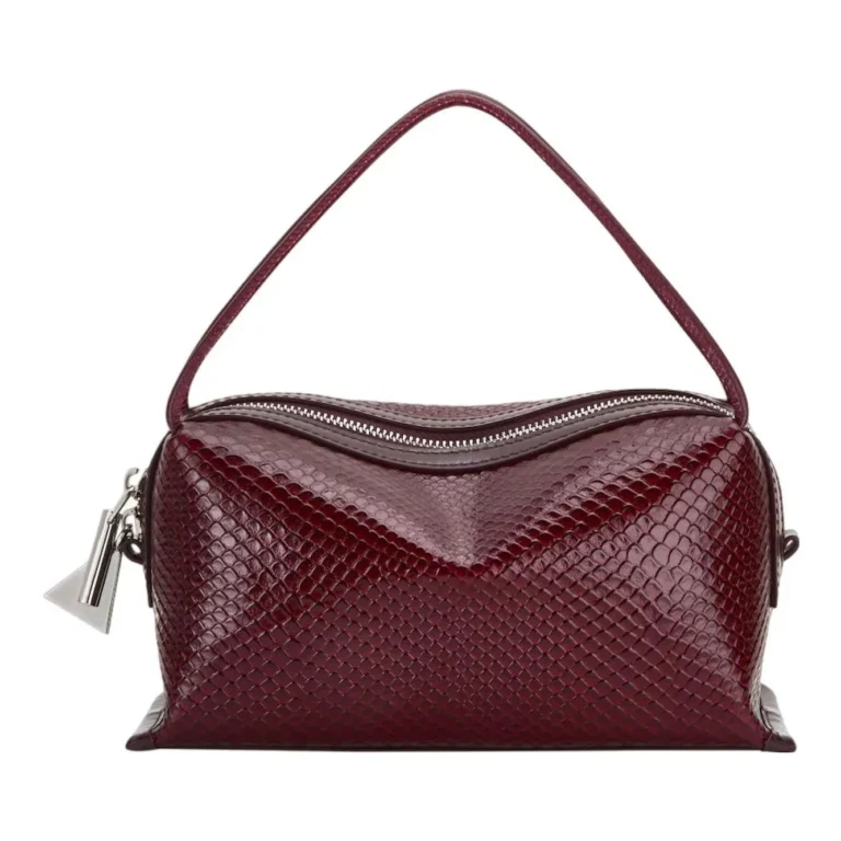 Verified Maroon Python Café Mini Bag