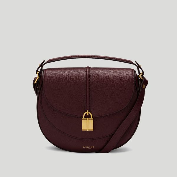 Demellier The Siena Saddle Burgundy