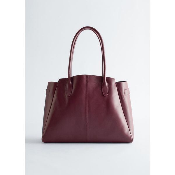 &Other Stories Tote Bag Dark Burgandy