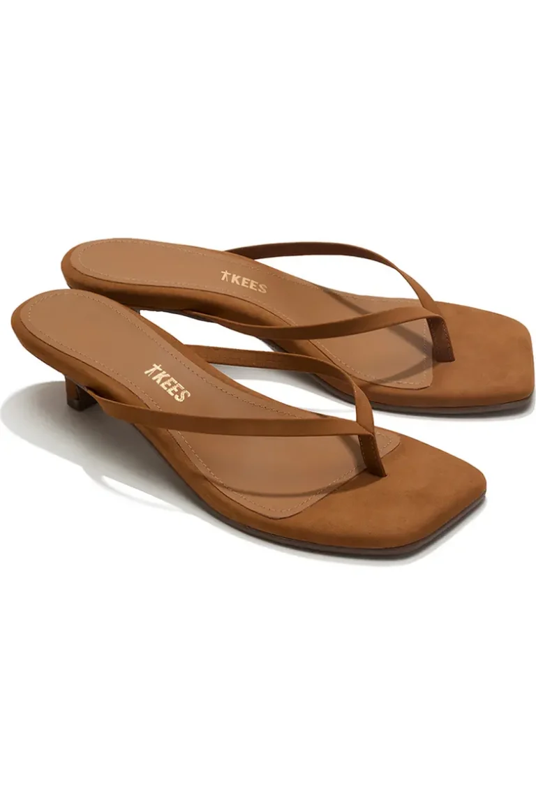 TKEES - Square Toe Julia Suede Sandals