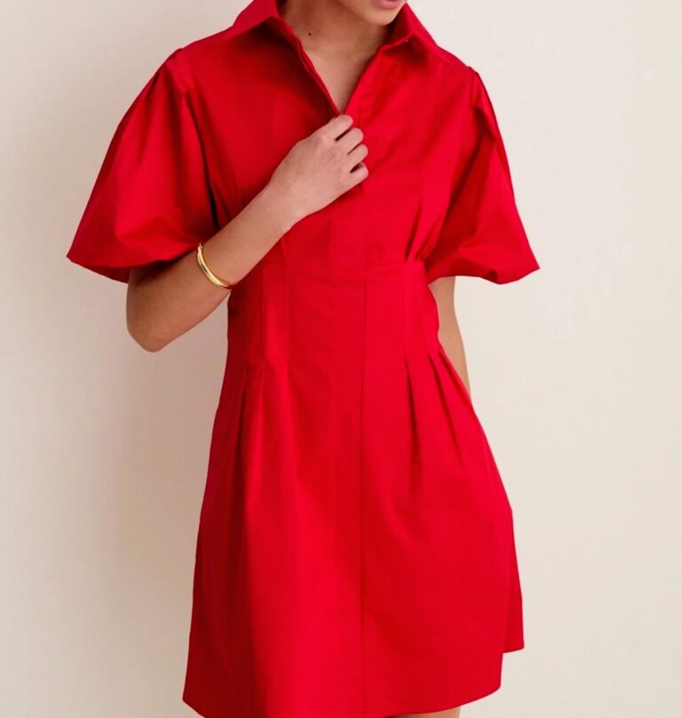 Mini Delaney Dress in Red