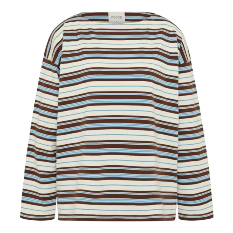 POSSE Chocolate Multi Stripe Nadine Top