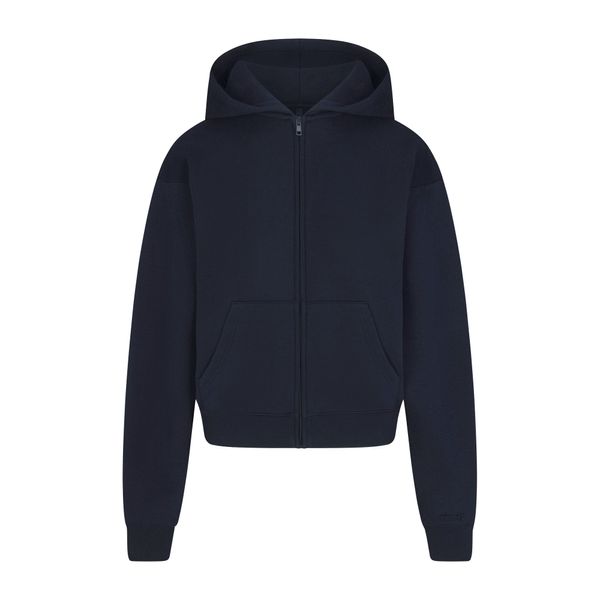 Skims Cotton Fleece Zip Hoodie