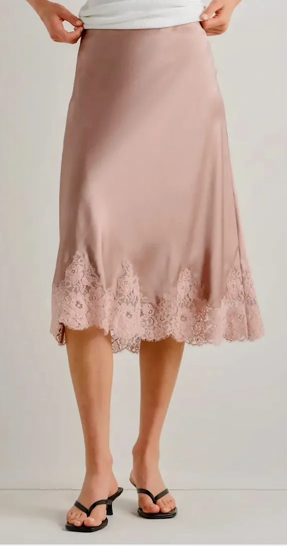 100% Washable Silk Lace Skirt