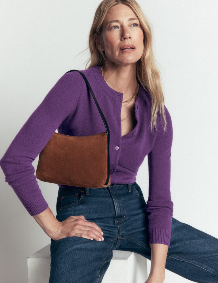 Elsie Cashmere Crew Cardigan