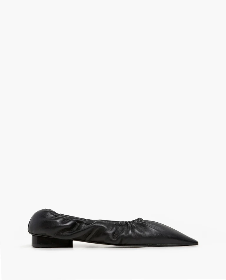 Flattered Isa Leather Black Ballet Flat