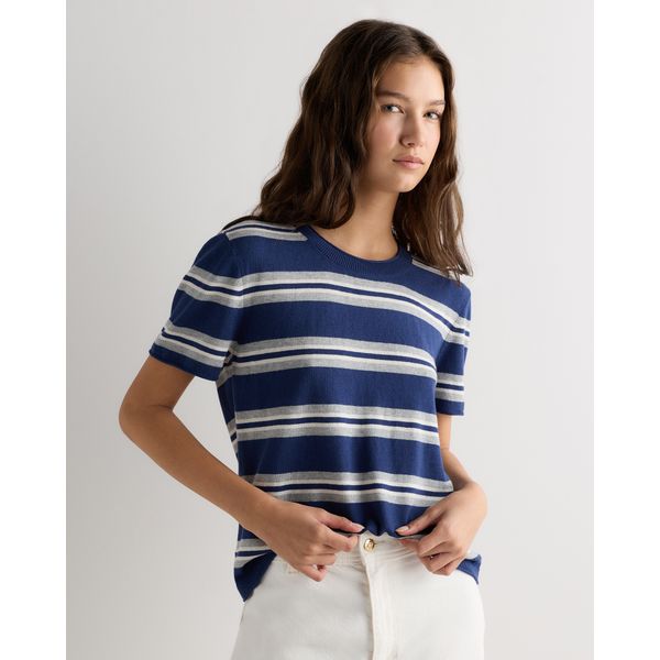 Lightweight Cotton Cashmere Relaxed Sweater Tee